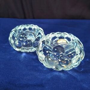 Raspberry Crystal Votive Candle Holders Set of 2
